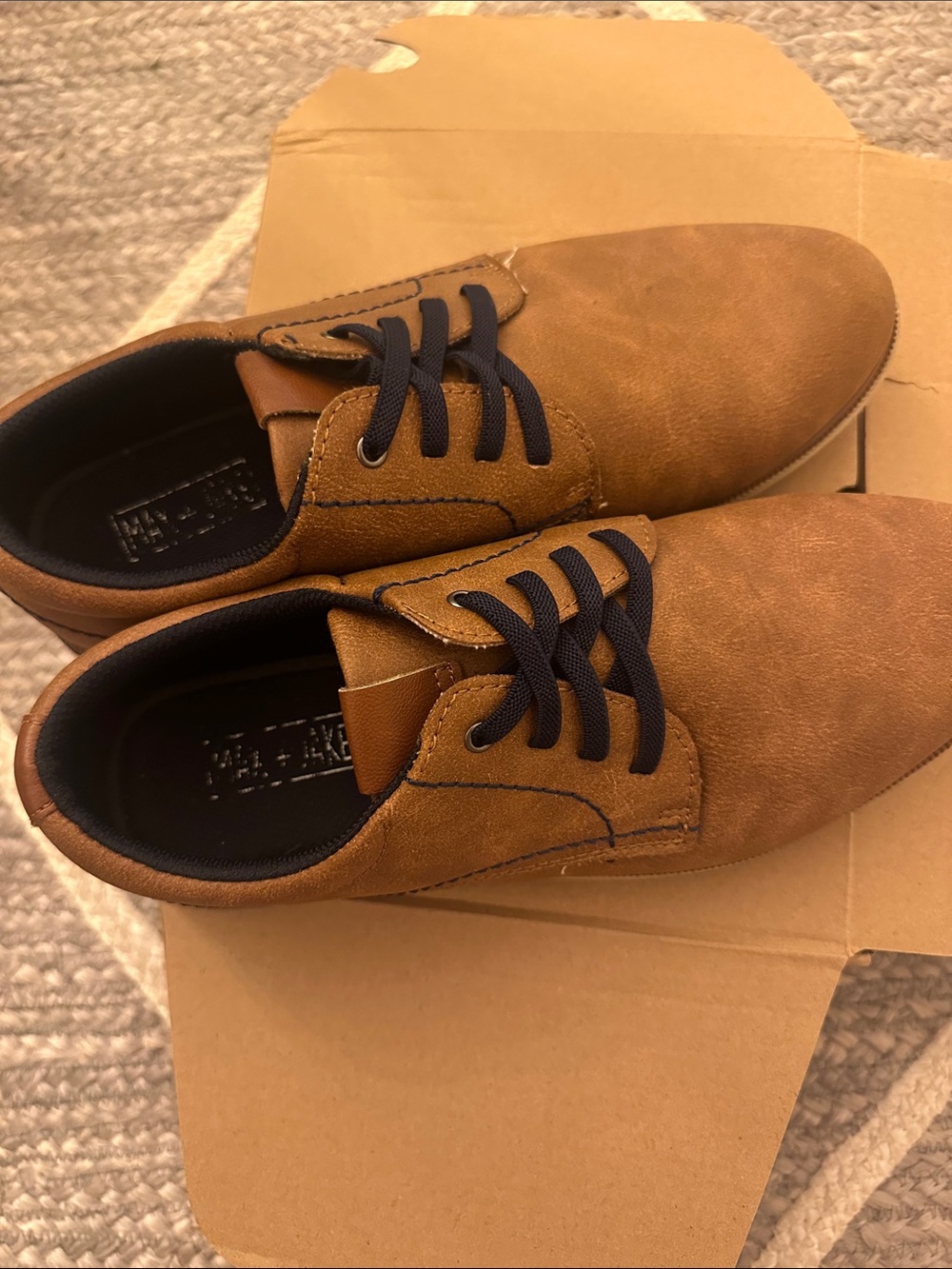 Mossimo Supply Co. Men's Brown Chukka Lace-Up Shoes with Navy Laces